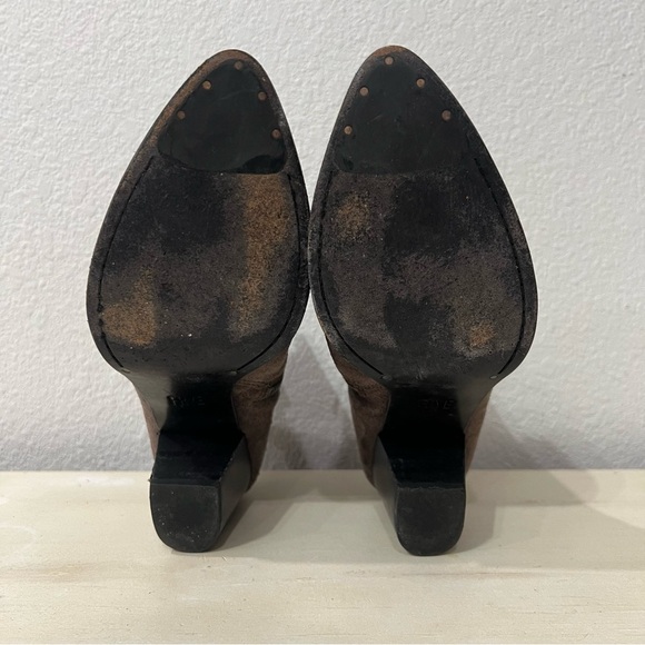 Frye Grey Suede Jennifer Ankle Boots - Picture 8 of 9